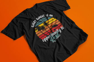 create a custom typography and illustrated t shirt design