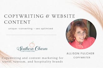 write vivid and enticing travel copy for your website