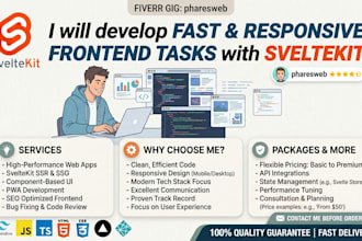build an app with svelte or sveltekit with js or typescript