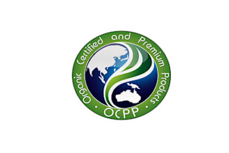 design organic certified and premium food company logo