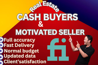 provide motivated seller, cash buyer leads and skip tracing services