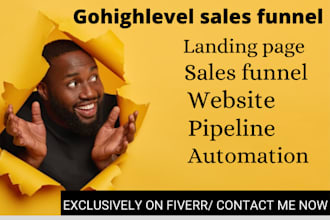 gohighlevel sales funnel, landing page, go high level website