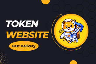 design crypto token website or meme coin website