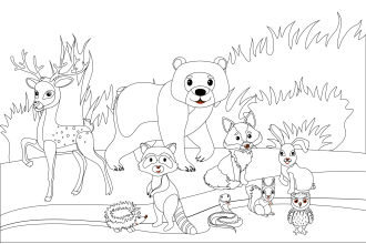 make coloring book page for kids