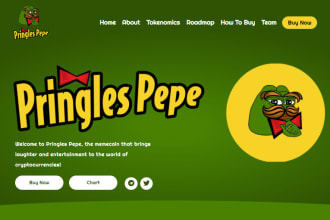 design website for pepe meme coin or token