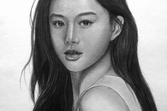 sketch your face with pencil