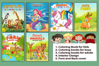 create an amazing kdp kids coloring book cover in 24 hours