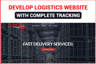 develop logistics website with tracking and free logo design