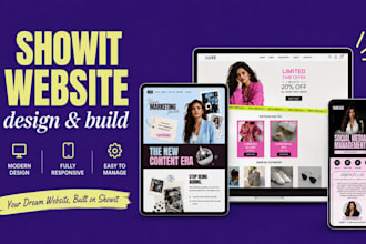 design and customize showit website or template