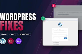 fix wordpress and elementor errors, bugs and layout issues