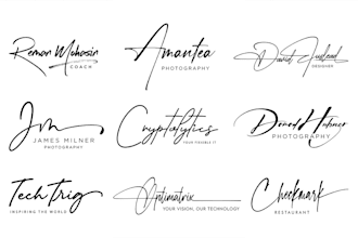 create handwriting, signature, cursive logo