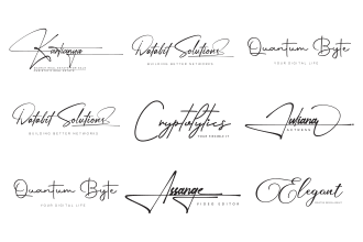 create handwriting, signature, cursive logo