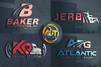 do transport logistics trucking freight and haulage logo