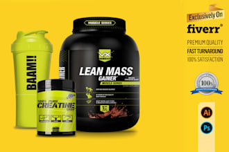 do supplement label design and product box packaging die line