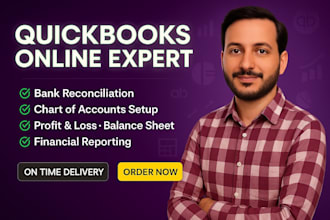 setup, clean up and bookkeeping in quickbooks online