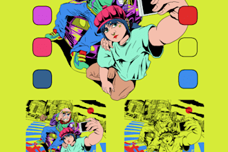 drawing illustration for poster and cover artwork