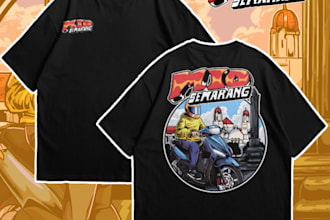 drawing custom tshirt design