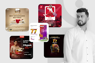 design attractive social media posts, banners and ads