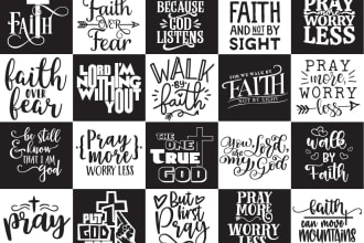 do gorgeous custom typography christian t shirt design