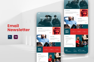 code and design email newsletter using HTML and dark mode if required