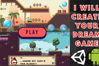 develop a polished 2d platformer game for you with unity