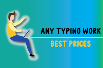 be your virtual assistant for data entry, typing, image or handwritten to word