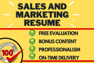 write a professional sales and marketing resume