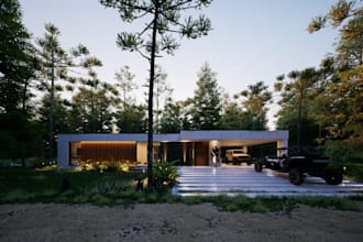 deliver photorealistic exterior rendering