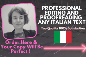 perfectly proofread and edit your italian text