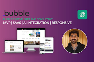 develop bubble website or app mvp saas on bubble io