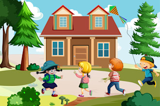 create awesome children book illustration