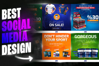 instagram post design for supplement products, label design