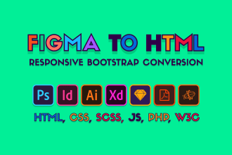 figma to html css using bootstrap