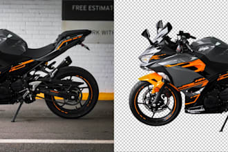 cut out or background remove of a large number of images