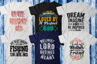 do christian custom typography tshirt design on trendy