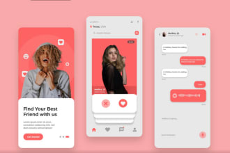 develop a dating app chat app tinder like android app and ios app for you