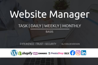 manage your wordpress websites, online store, social media