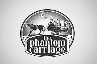 design the phantom carriage brewery logo in 1 day