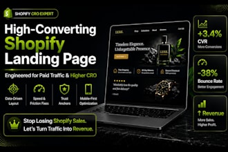 design high converting shopify landing page for cro