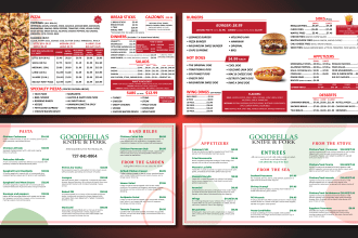 design digital tv restaurant menu and price list