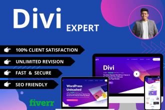 build wordpress website using divi theme or divi builder