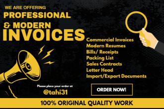 design business forms, invoices, receipts, bills