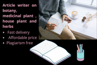 provide you article on medicinal plant, nutrient and herbs