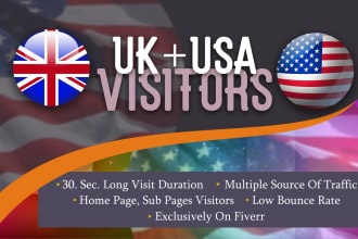 promote keyword targeted organic traffic from usa and uk