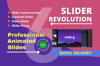 create or fix slides using revolution slider or smart slider