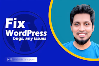 fix wordpress issues bugs, support elementor website design divi expert help