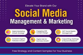 be your social media manager and handle social media marketing