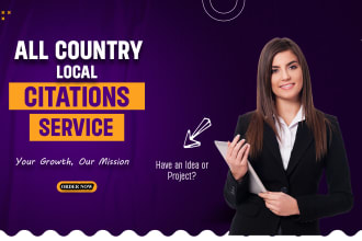 do 200 top high quality local listing citations for USA, UK , any country