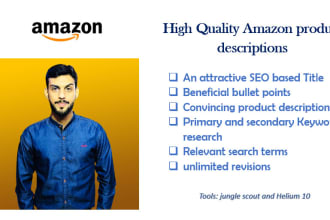 write seo optimized product descriptions for shopify or e commerce store