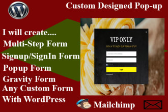 create  ninja form, popup form, multistep form, and gravity form in wordpress